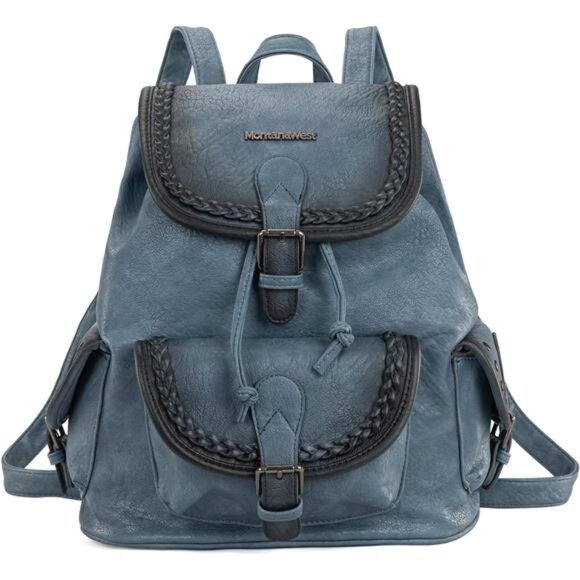 Backpack Purse for Women Washed Leather-jean